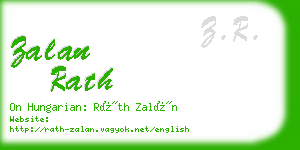 zalan rath business card